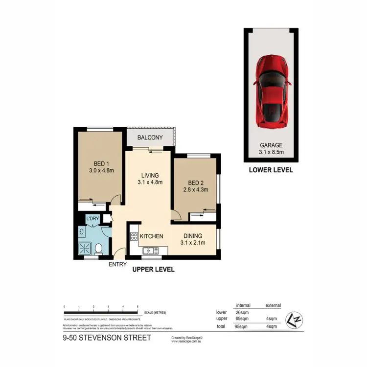 Floorplan of Homely unit listing, 9/50-52 Stevenson Street, Paddington QLD 4064