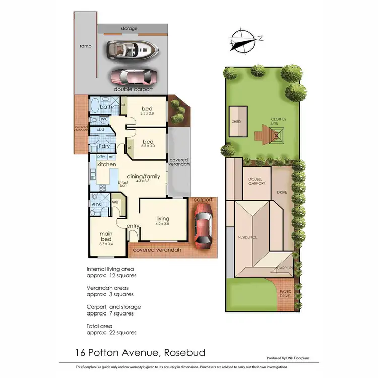 Floorplan of Homely house listing, 16 Potton Avenue, Rosebud VIC 3939