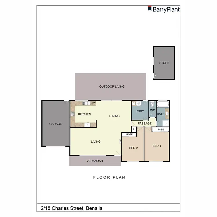 Floorplan of Homely unit listing, 2/18 Charles Street, Benalla VIC 3672
