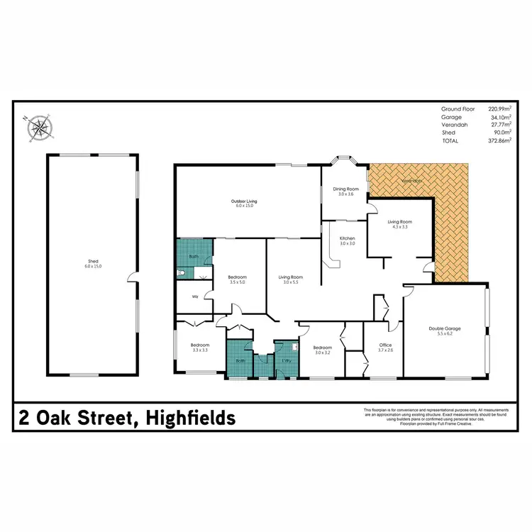 Floorplan of Homely house listing, 2 Oak Street, Highfields QLD 4352