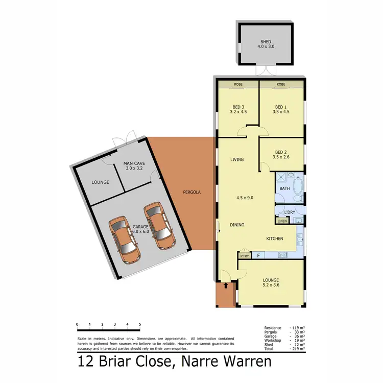 Floorplan of Homely house listing, 12 Briar Close, Narre Warren VIC 3805