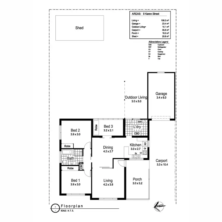 Floorplan of Homely house listing, 9 Karen Street, Tolland NSW 2650