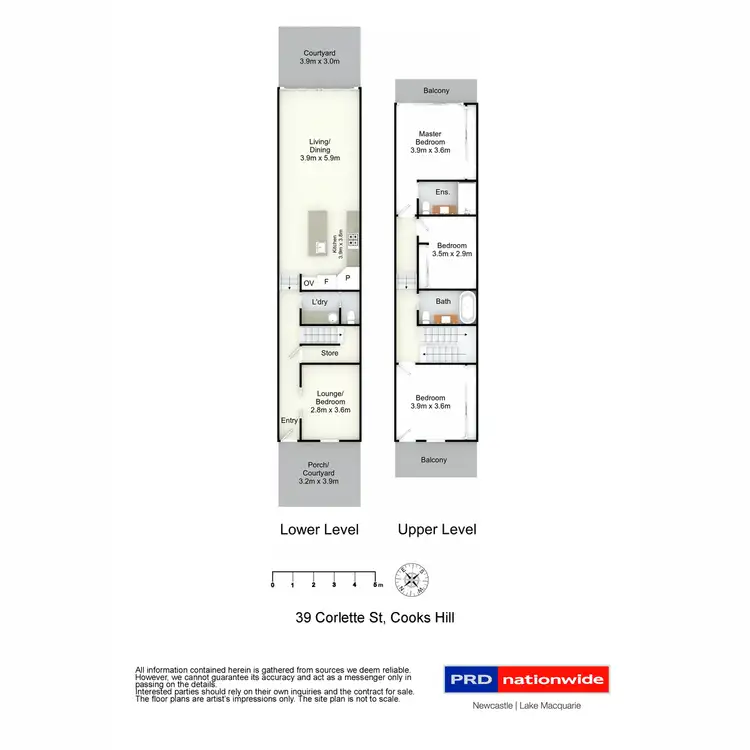 Floorplan of Homely terrace listing, 39 Corlette Street, Cooks Hill NSW 2300