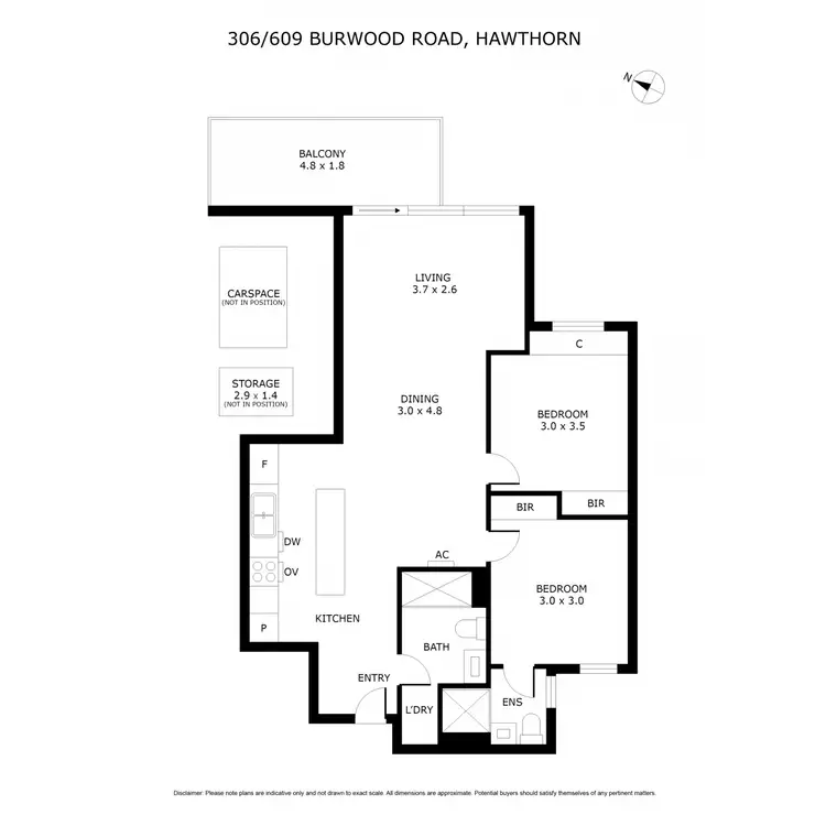 Floorplan of Homely apartment listing, 204/609 Burwood Road, Hawthorn VIC 3122