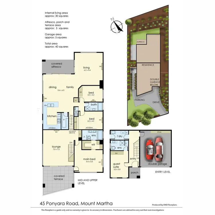 Floorplan of Homely house listing, 45 Ponyara Road, Mount Martha VIC 3934