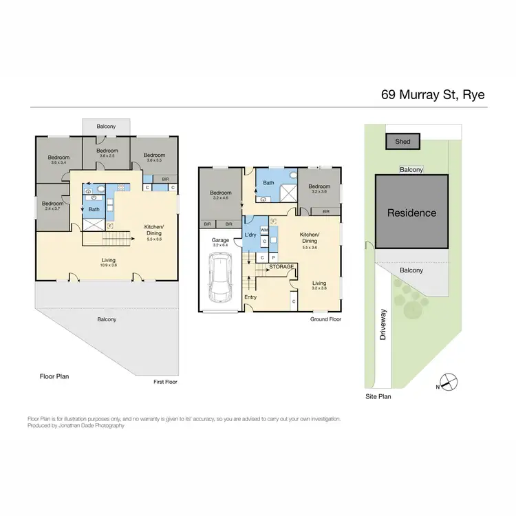 Floorplan of Homely house listing, 69 Murray Street, Rye VIC 3941