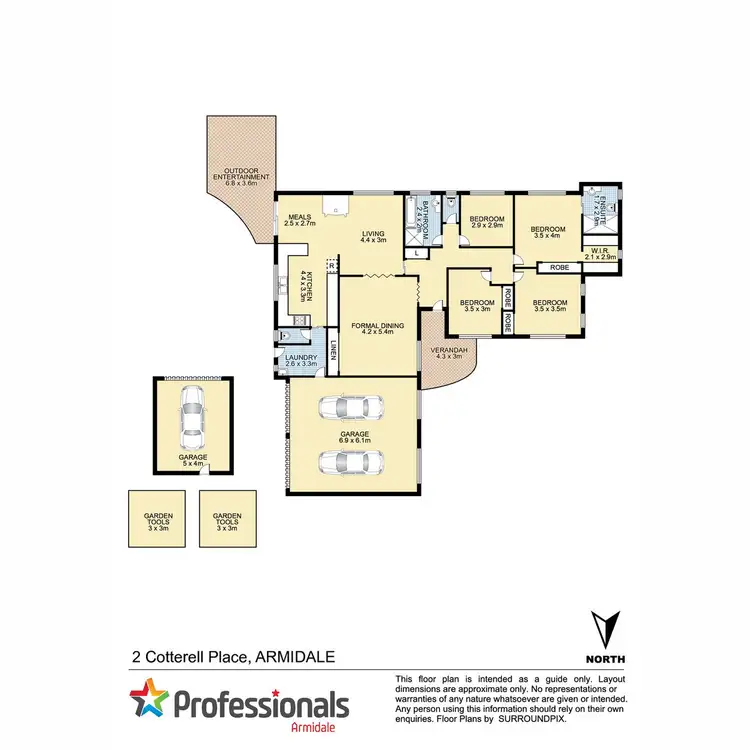 Floorplan of Homely house listing, 2 Cotterell Place, Armidale NSW 2350