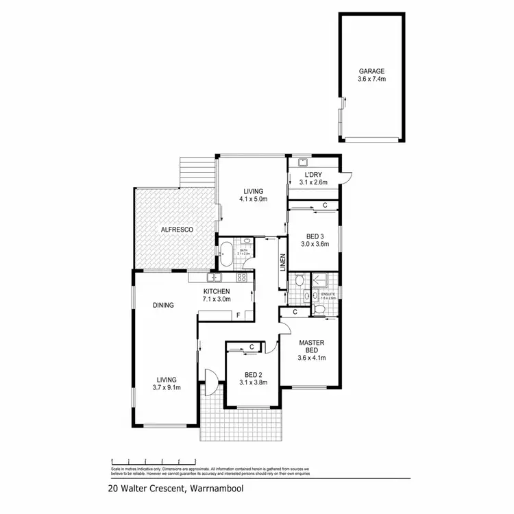 Floorplan of Homely house listing, 20 Walter Crescent, Warrnambool VIC 3280