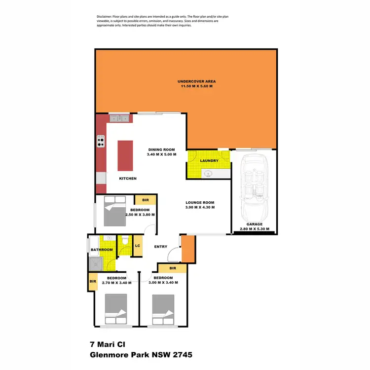 Floorplan of Homely house listing, 7 Mari Close, Glenmore Park NSW 2745