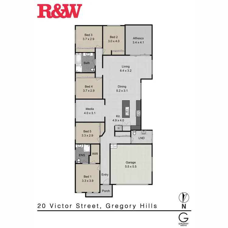 Floorplan of Homely house listing, 20 Victor Street, Gregory Hills NSW 2557