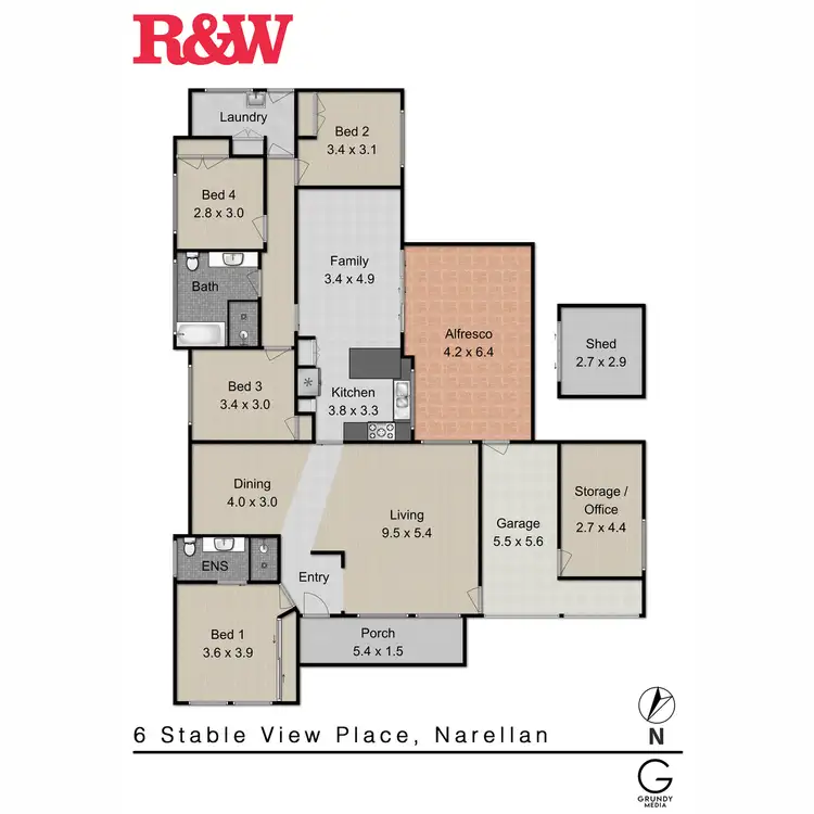 Floorplan of Homely house listing, 6 Stable View Place, Narellan NSW 2567