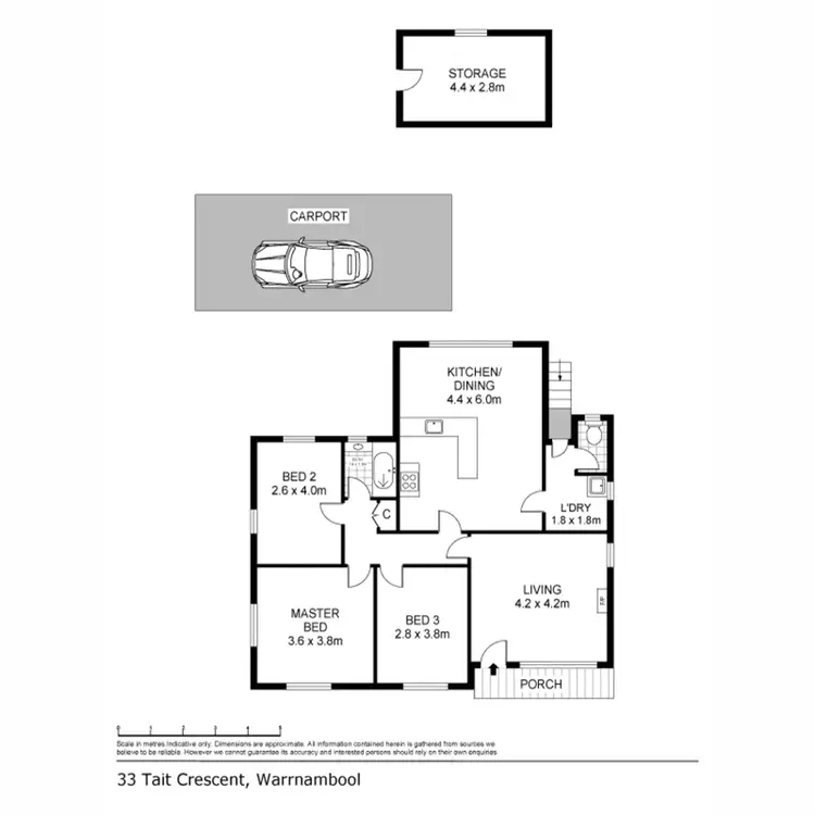 Floorplan of Homely house listing, 33 Tait Crescent, Warrnambool VIC 3280