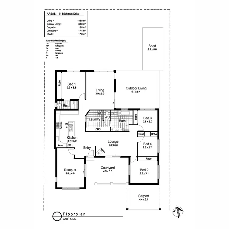 Floorplan of Homely house listing, 11 Michigan Drive, Lake Albert NSW 2650