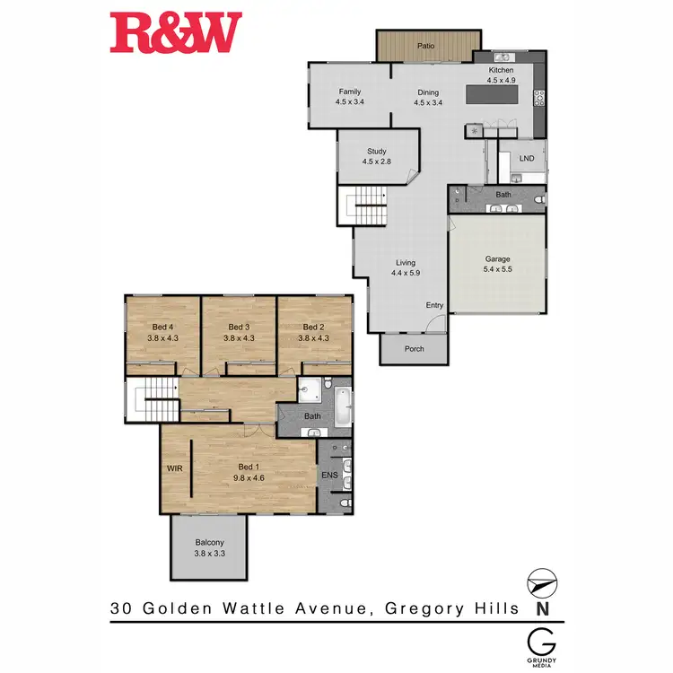 Floorplan of Homely house listing, 30 Golden Wattle Avenue, Gregory Hills NSW 2557