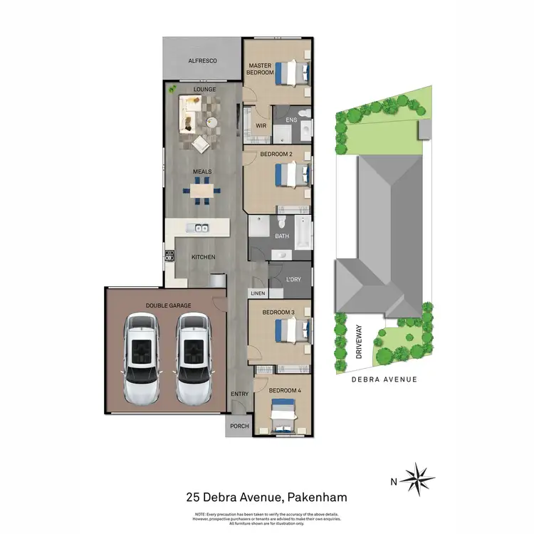 Floorplan of Homely house listing, 25 Debra Avenue, Pakenham VIC 3810