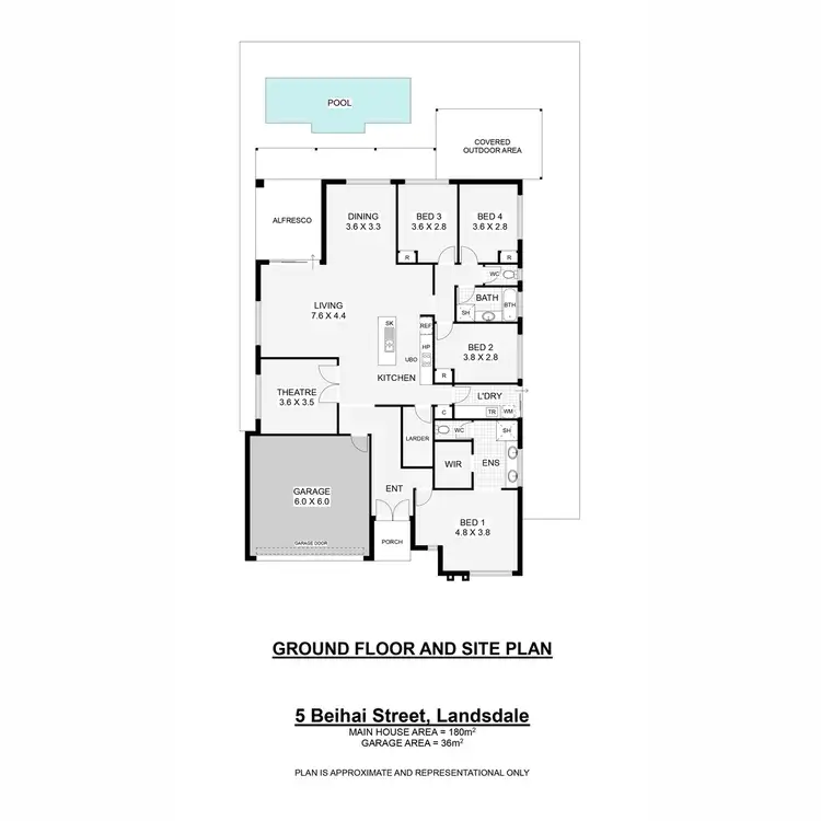Floorplan of Homely house listing, 5 Beihai Street, Landsdale WA 6065