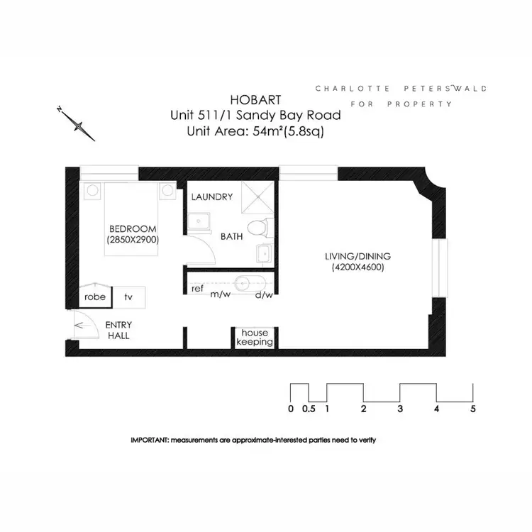 Floorplan of Homely apartment listing, 511/1 Sandy Bay Road, Hobart TAS 7000