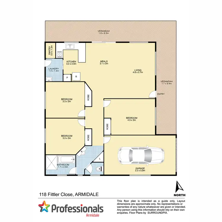 Floorplan of Homely house listing, 118 Fittler Close, Armidale NSW 2350