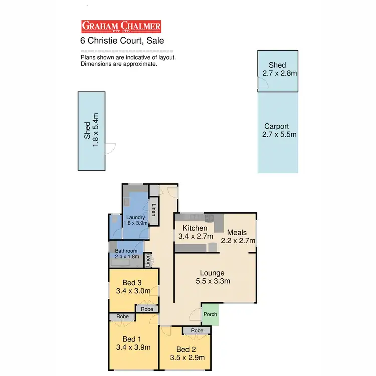 Floorplan of Homely house listing, 6 Christie Court, Sale VIC 3850