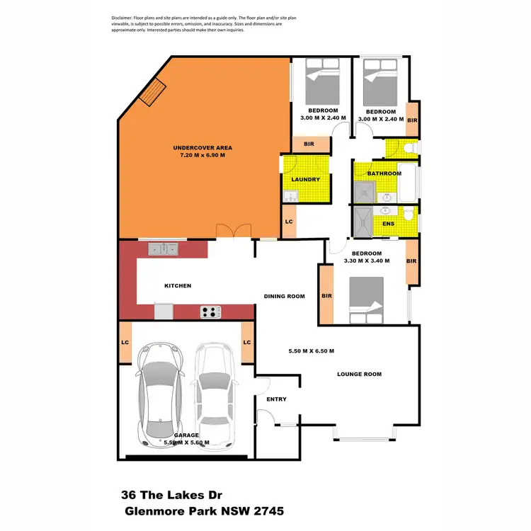 Floorplan of Homely house listing, 36 The Lakes Drive, Glenmore Park NSW 2745