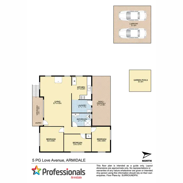 Floorplan of Homely house listing, 5 P G Love Avenue, Armidale NSW 2350