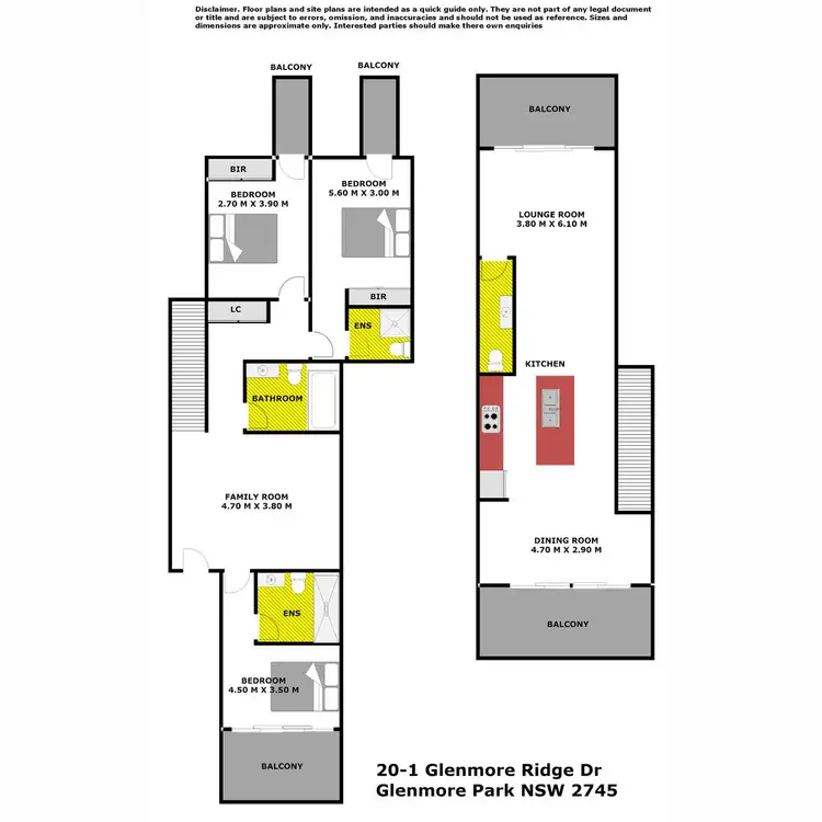 Floorplan of Homely unit listing, 20/1 Glenmore Ridge Drive, Glenmore Park NSW 2745
