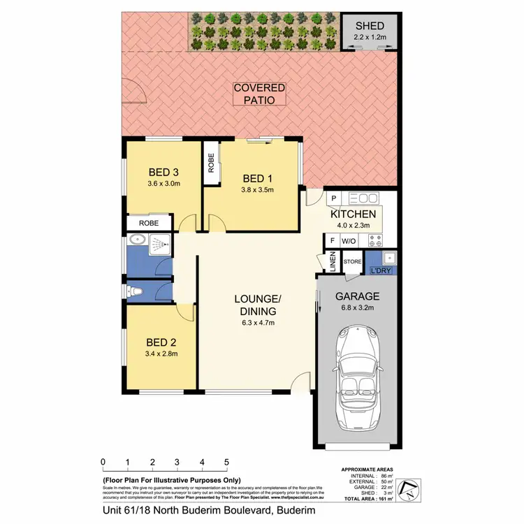 Floorplan of Homely villa listing, 61/18 North Buderim Boulevard, Buderim QLD 4556