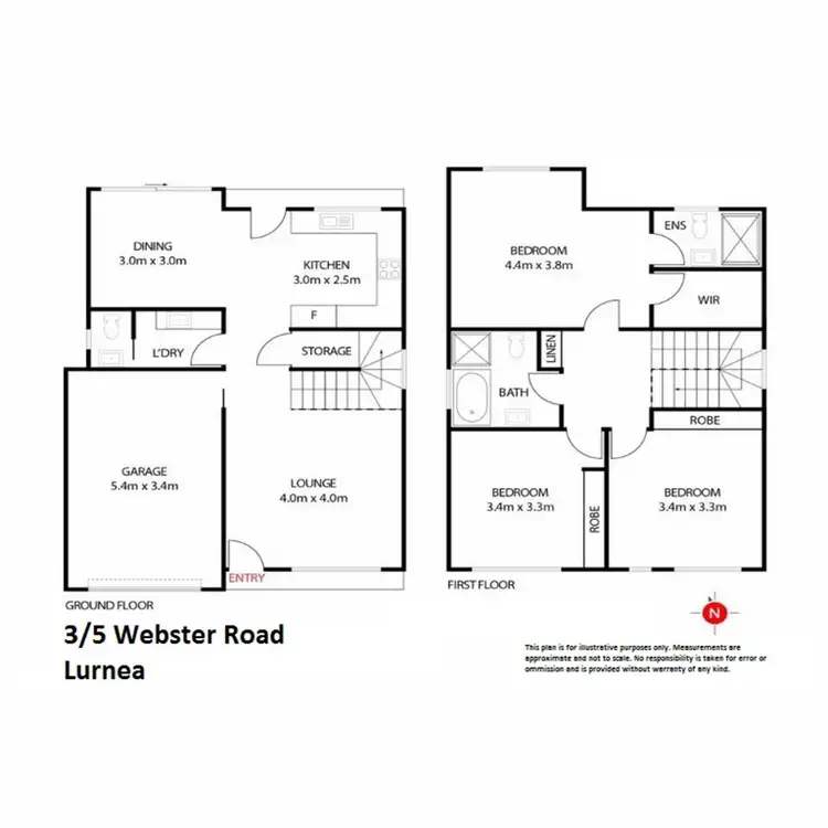 Floorplan of Homely townhouse listing, 3/5 Webster Road, Lurnea NSW 2170