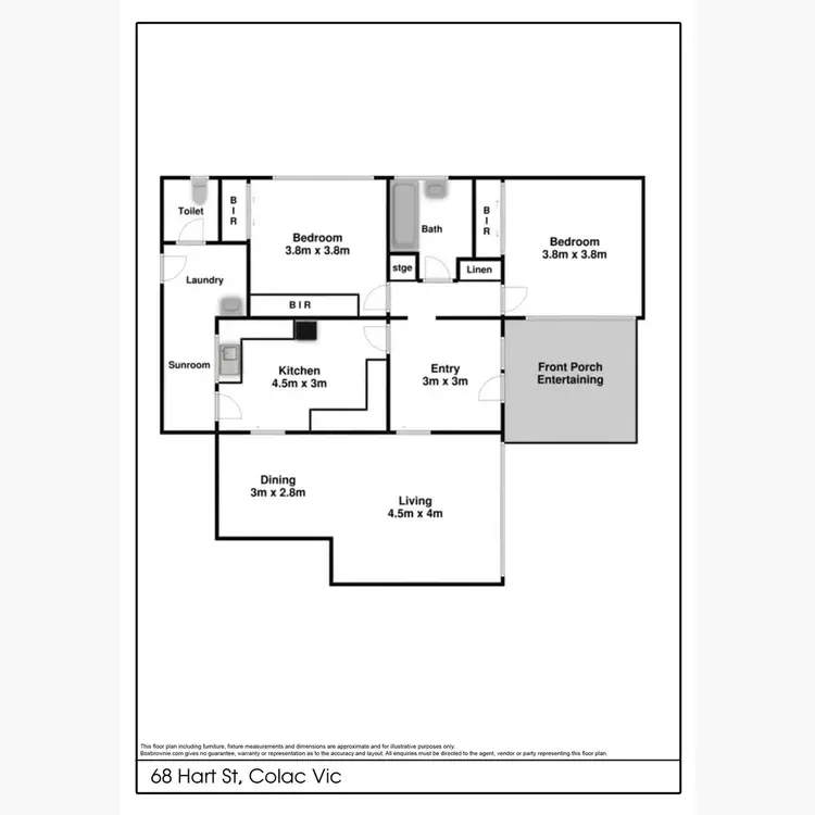 Floorplan of Homely house listing, 68 Hart Street, Colac VIC 3250