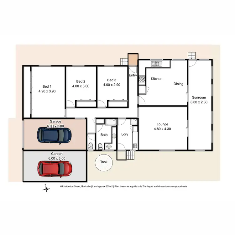 Floorplan of Homely house listing, 64 Holberton Street, Rockville QLD 4350