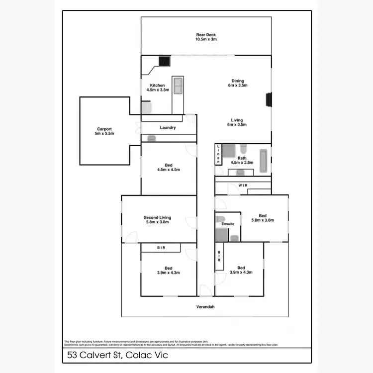 Floorplan of Homely house listing, 53 Calvert Street, Colac VIC 3250
