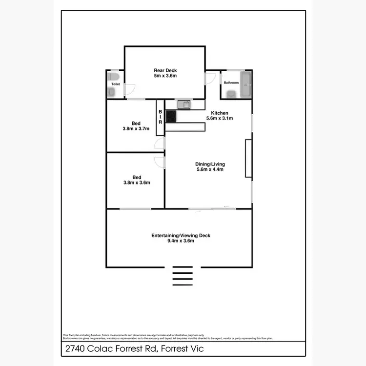 Floorplan of Homely rural property listing, 2740 Colac-Forrest Road, Forrest VIC 3236