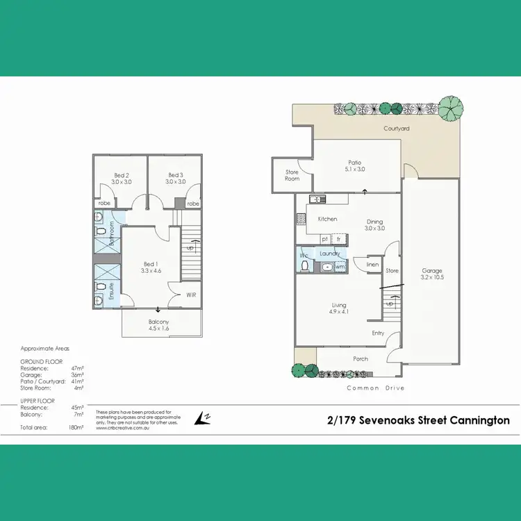 Floorplan of Homely townhouse listing, 2/179 Sevenoaks Street, Cannington WA 6107