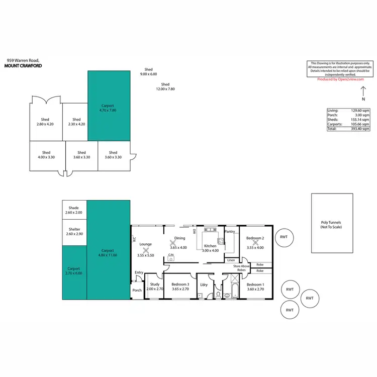 Floorplan of Homely house listing, 959 Warren Road, Mount Crawford SA 5351