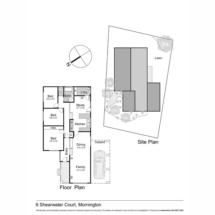 Floorplan of Homely house listing, 6 Shearwater Court, Mornington VIC 3931