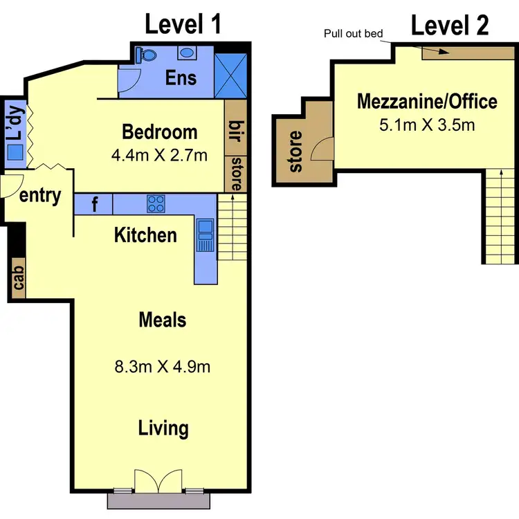 Floorplan of Homely apartment listing, 44/234 Flinders Lane, Melbourne VIC 3000