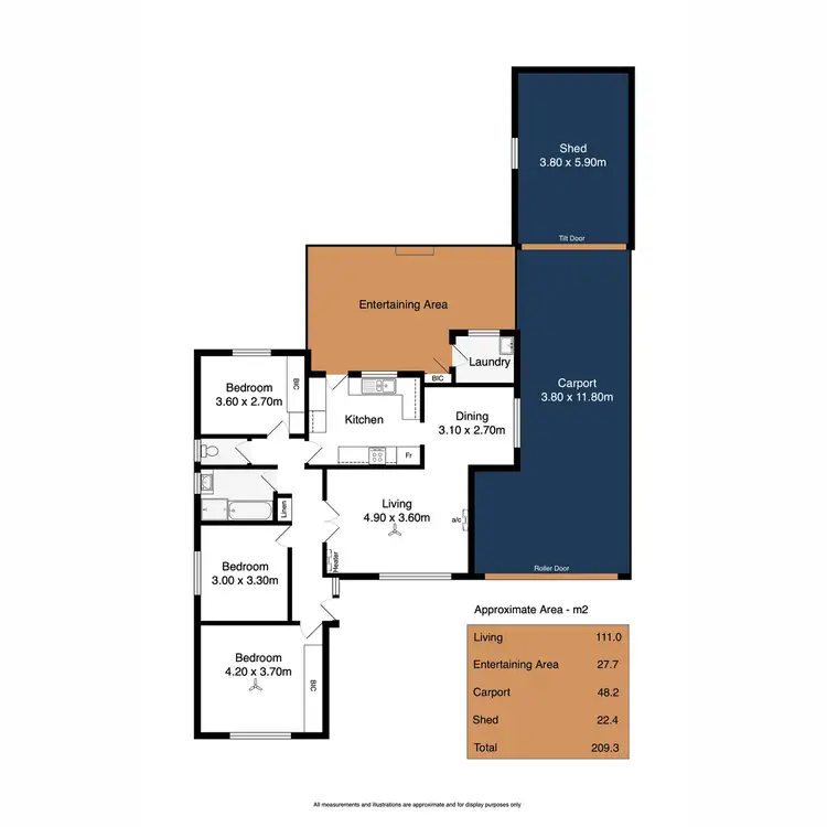 Floorplan of Homely house listing, 10 Collins Parade, Hackham SA 5163