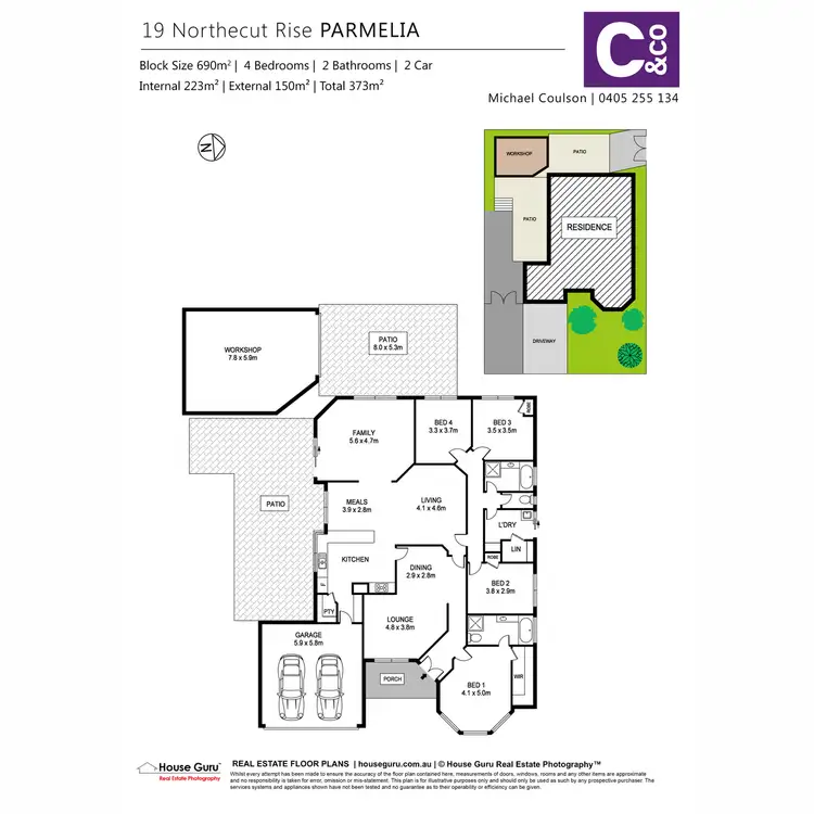 Floorplan of Homely house listing, 19 Northecut Rise, Parmelia WA 6167