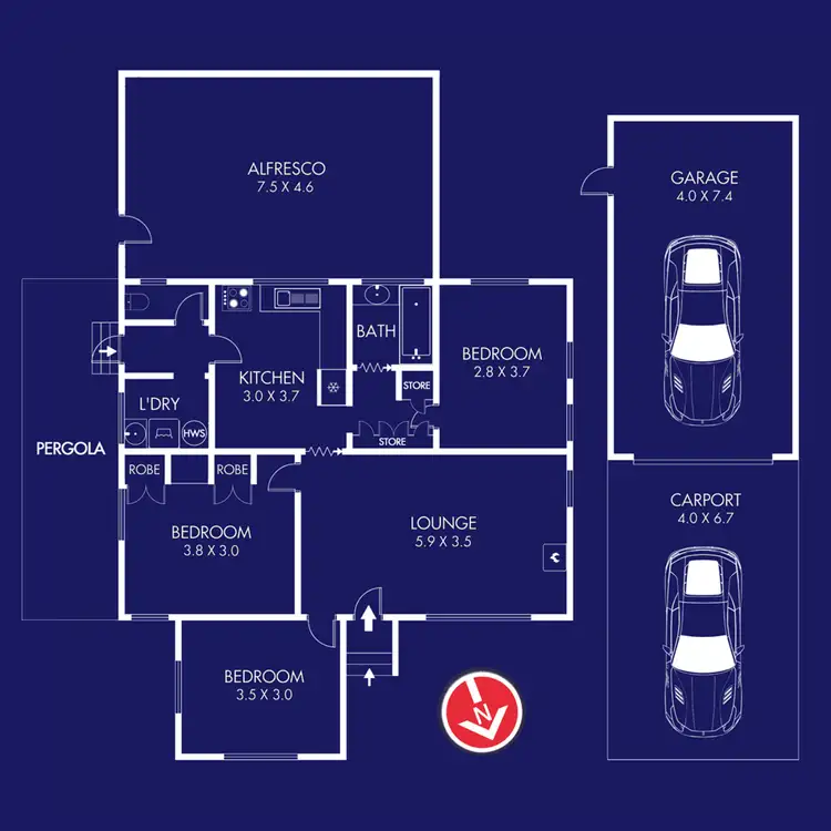Floorplan of Homely house listing, 5 Harpur Road, Corio VIC 3214