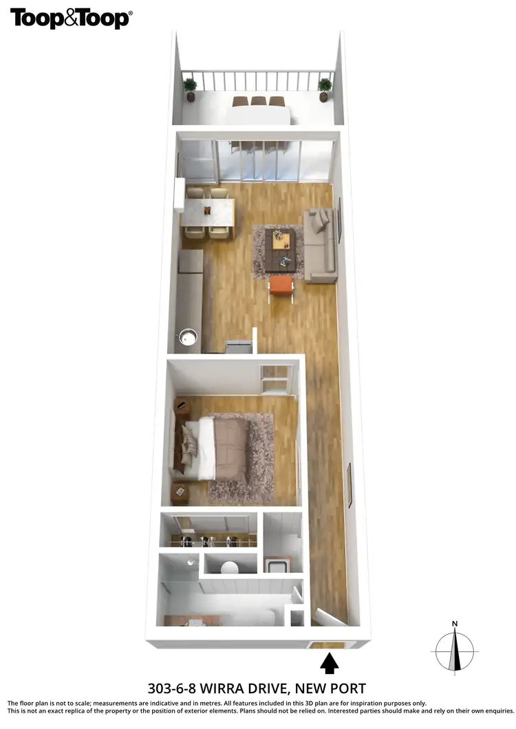 Floorplan of Homely apartment listing, 303/6-8 Wirra Drive, New Port SA 5015