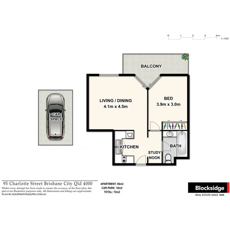 Floorplan of Homely apartment listing, 2704/95 Charlotte Street, Brisbane City QLD 4000