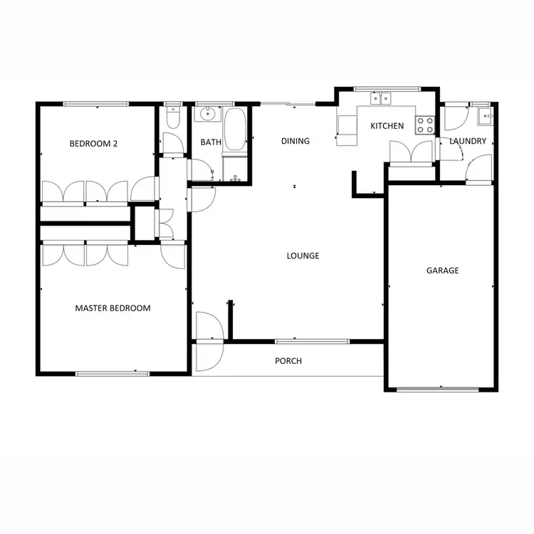 Floorplan of Homely townhouse listing, 2/674 Union Road, Lavington NSW 2641