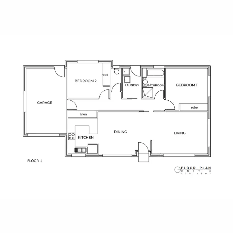 Floorplan of Homely unit listing, 3/20B Burrows Avenue, Brighton TAS 7030