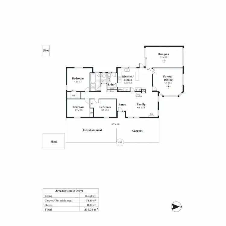 Floorplan of Homely house listing, 13 Driffield Road, Bridgewater SA 5155