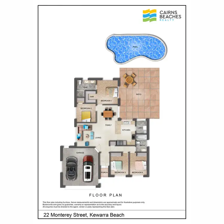 Floorplan of Homely house listing, 22 Monterey Street, Kewarra Beach QLD 4879