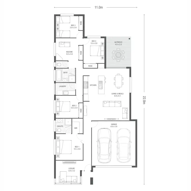 Floorplan of Homely house listing, 22 Harmony Crescent, South Ripley QLD 4306