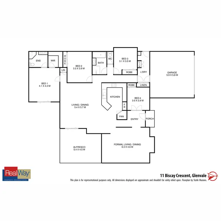 Floorplan of Homely house listing, 11 Biscay Crescent, Glenvale QLD 4350