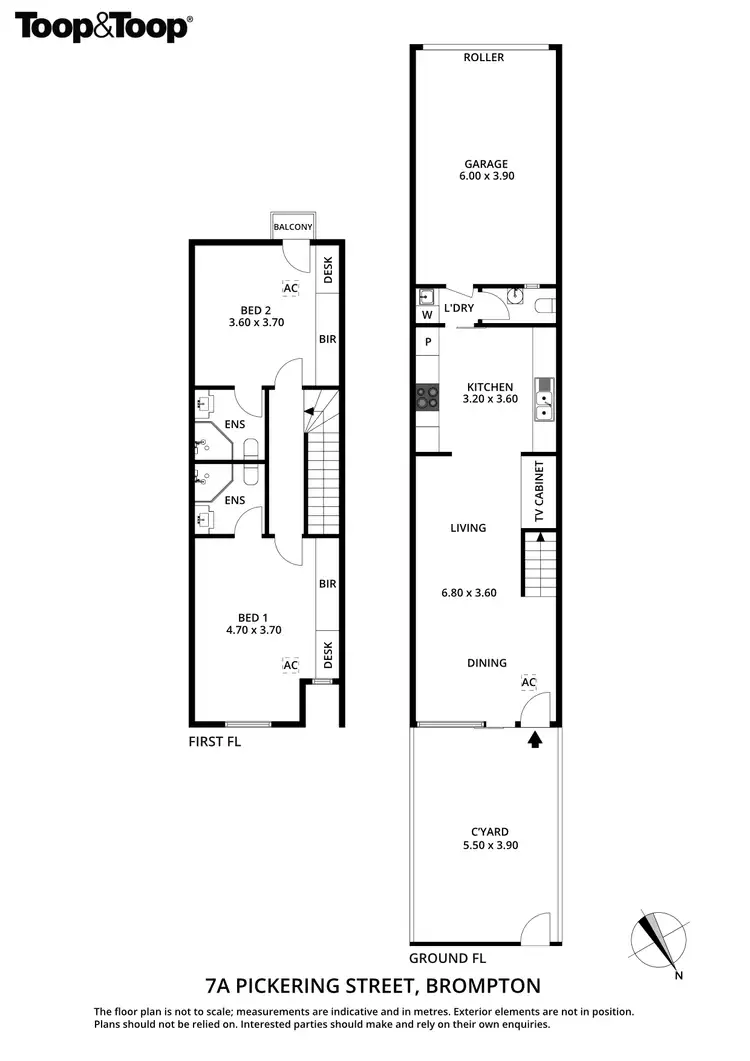 Floorplan of Homely townhouse listing, 7A Pickering Street, Brompton SA 5007