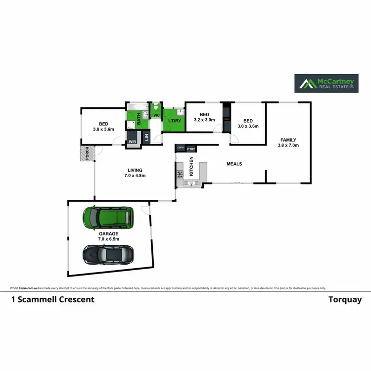Floorplan of Homely house listing, 1 Scammell Crescent, Torquay VIC 3228
