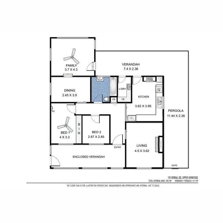 Floorplan of Homely house listing, 170 Verrall Road, Upper Hermitage SA 5131
